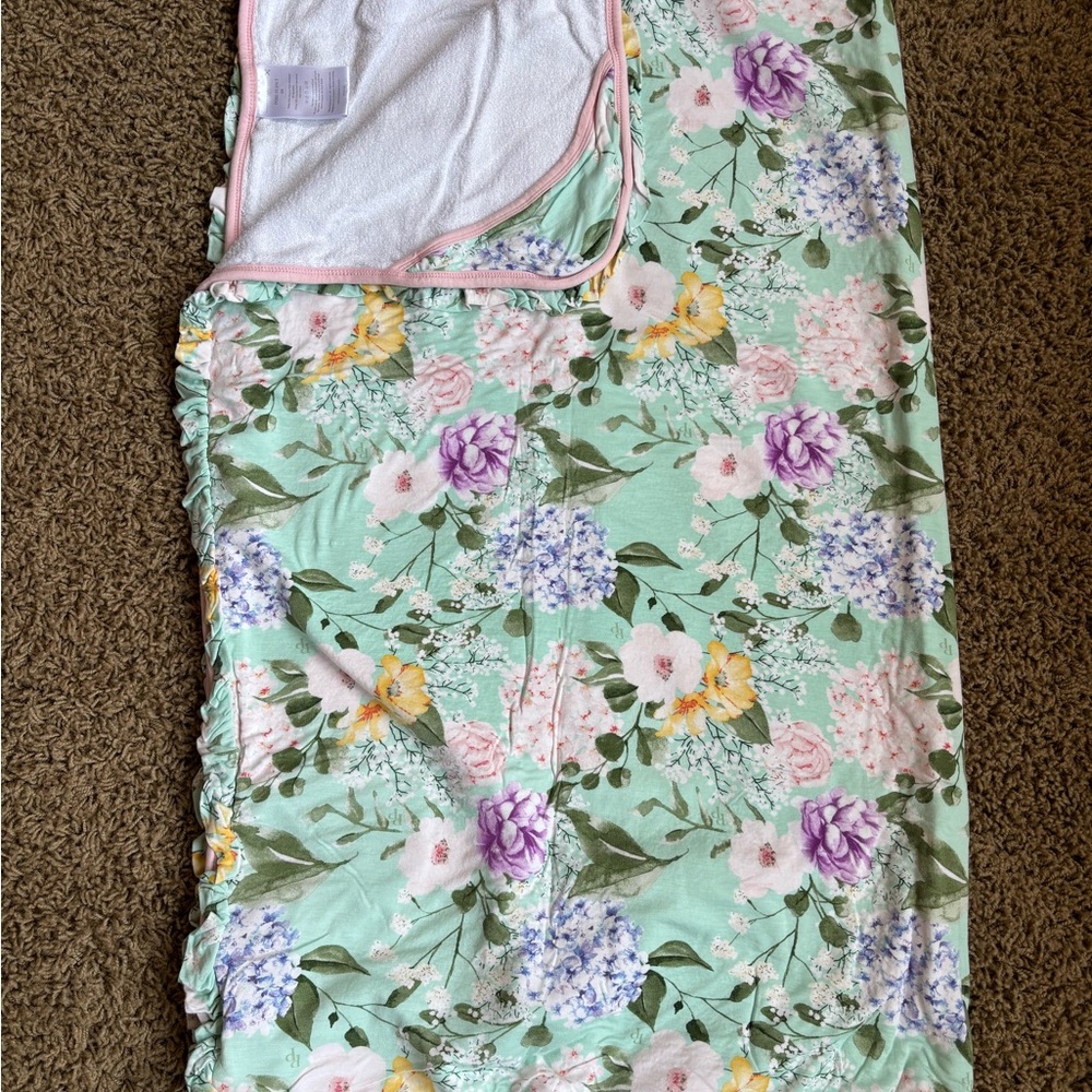 Posh Peanut Floral Hooded Towel - Mint, Pink, Purple, Yellow